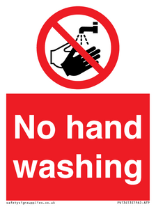 No hand washing